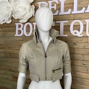 ARMANI EXCHANGE A|X Beige Crop Jacket 🧥 size S